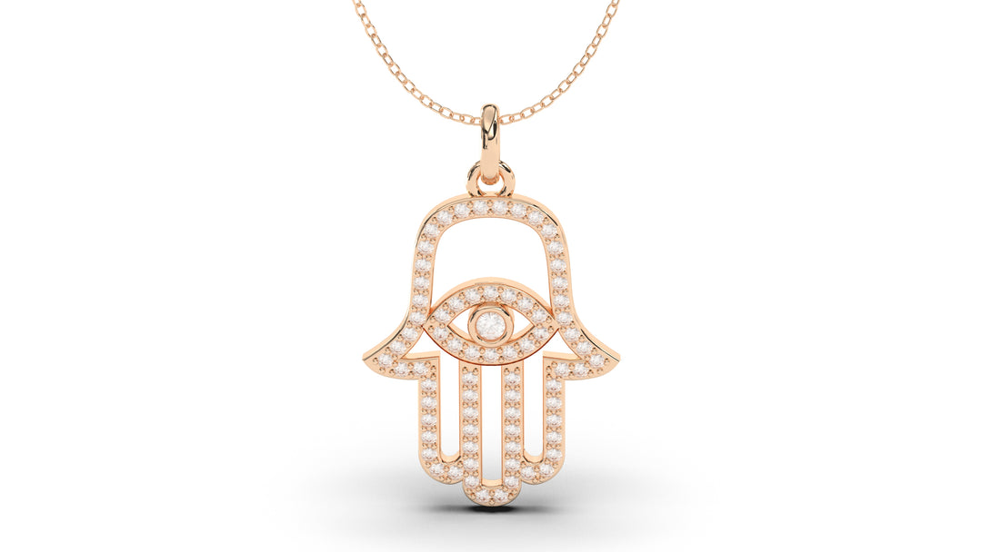 Diamond Hand Amulet Pendant | Hamsa V