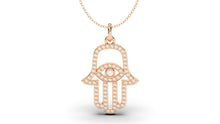 Load image into Gallery viewer, Diamond Hand Amulet Pendant | Hamsa V
