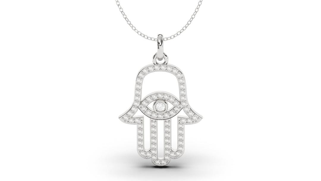 Diamond Hand Amulet Pendant | Hamsa V