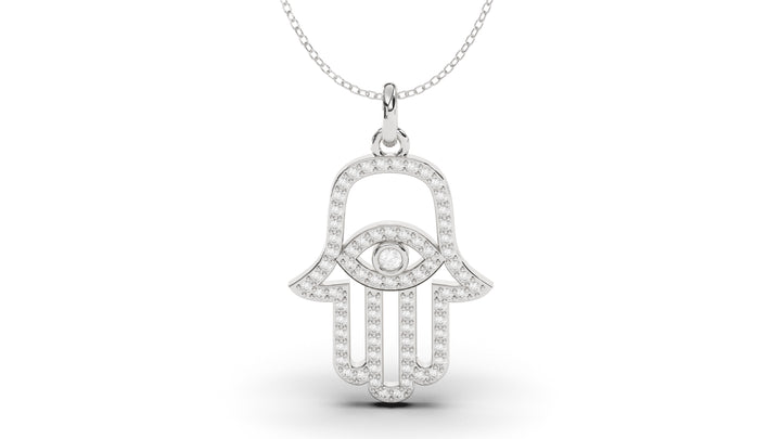 Diamond Hand Amulet Pendant | Hamsa V