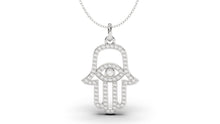 Load image into Gallery viewer, Diamond Hand Amulet Pendant | Hamsa V
