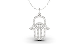 Diamond Hand Amulet Pendant | Hamsa V