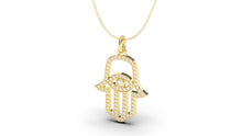 Load image into Gallery viewer, Diamond Hand Amulet Pendant | Hamsa V
