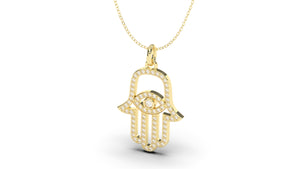 Diamond Hand Amulet Pendant | Hamsa V