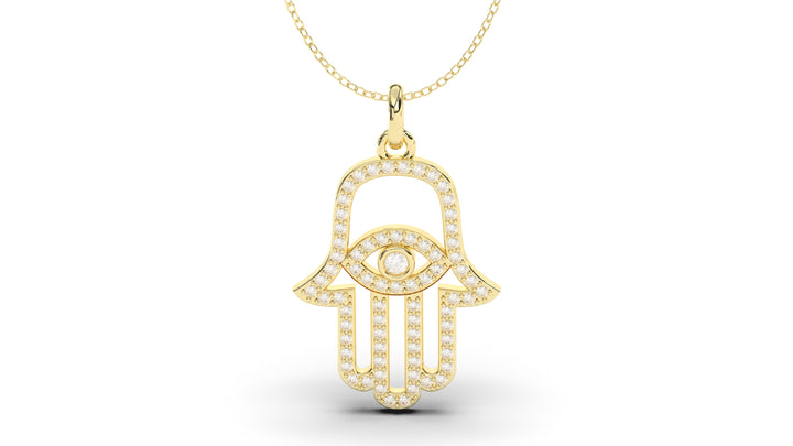 Diamond Hand Amulet Pendant | Hamsa V