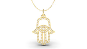 Diamond Hand Amulet Pendant | Hamsa V