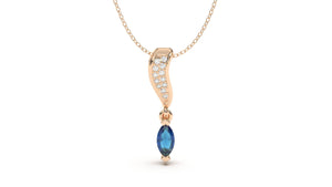 DIVINA Classic: Contours V Pendant - Divina Jewelry