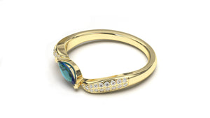 DIVINA Classic: Contours V Ring - Divina Jewelry
