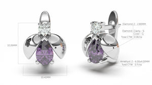 DIVINA Bloom: Beetle Earrings - Divina Jewelry