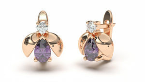 DIVINA Bloom: Beetle Earrings - Divina Jewelry