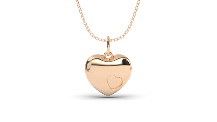 Hear Shape Pendant with Heart Engraving | Purity Nature II
