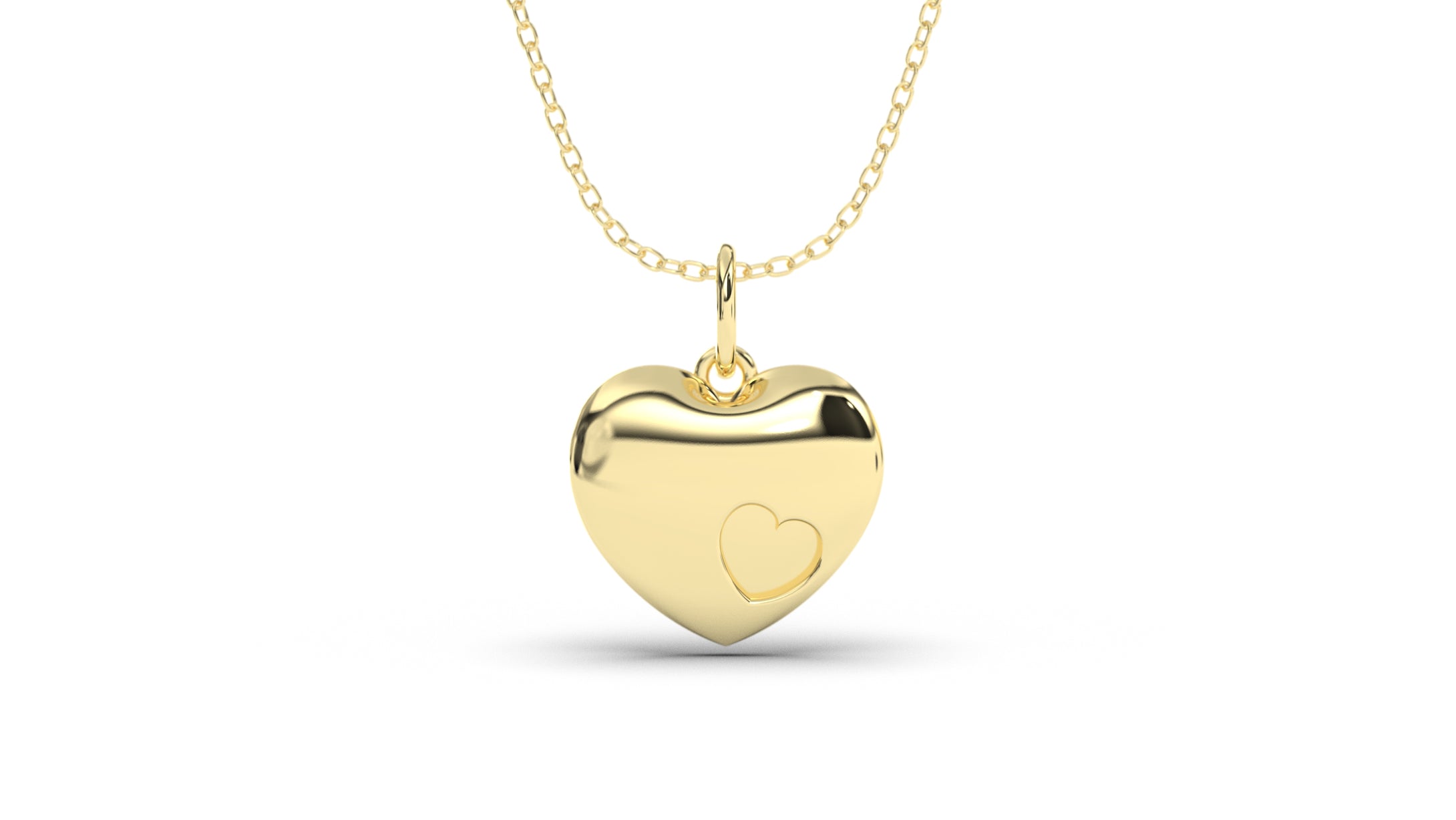 Hear Shape Pendant with Heart Engraving | Purity Nature II