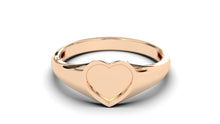 Load image into Gallery viewer, Signet Ring with Heart Design | Purity Motif I
