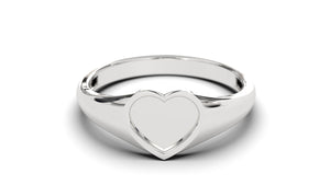 Signet Ring with Heart Design | Purity Motif I