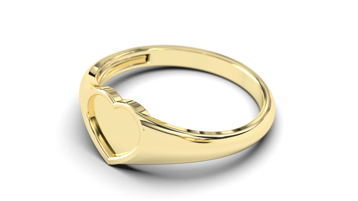 Signet Ring with Heart Design | Purity Motif I