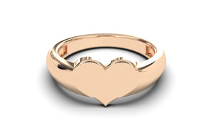 Heart Shape Design of Signet Ring | Purity Motif II