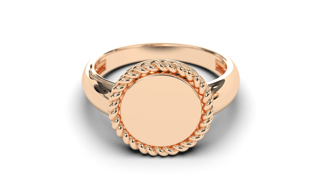Signet Ring with Rope Design Element | Purity Motif III