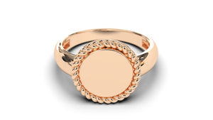Signet Ring with Rope Design Element | Purity Motif III