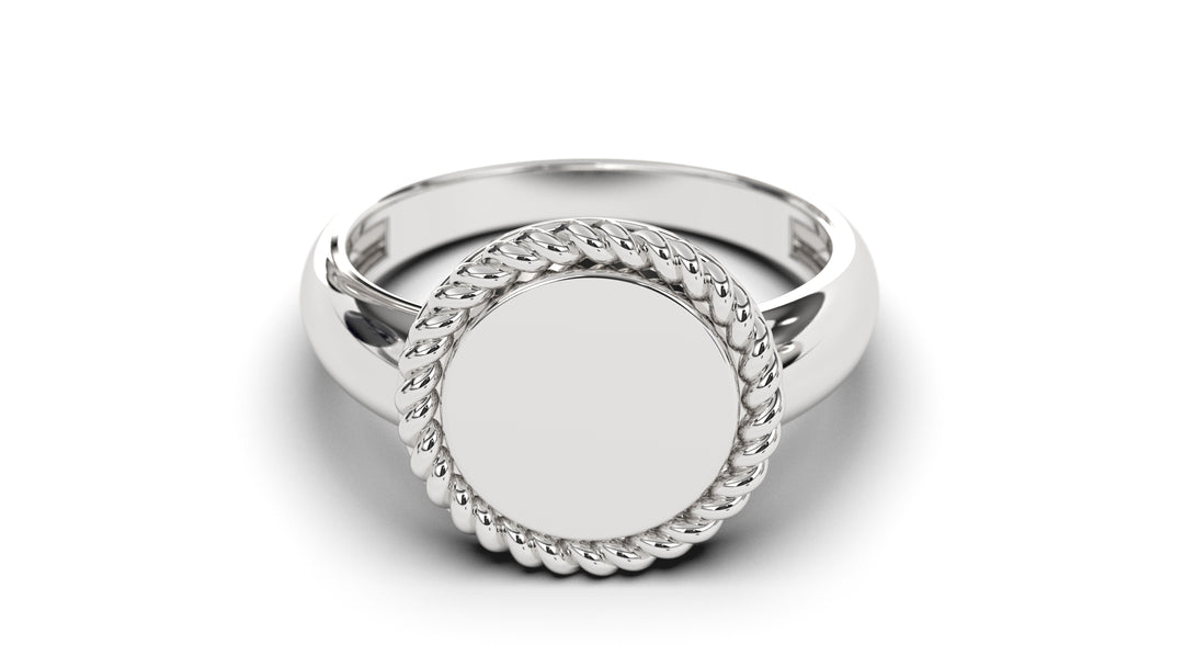 Signet Ring with Rope Design Element | Purity Motif III
