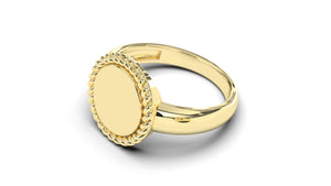 Signet Ring with Rope Design Element | Purity Motif III