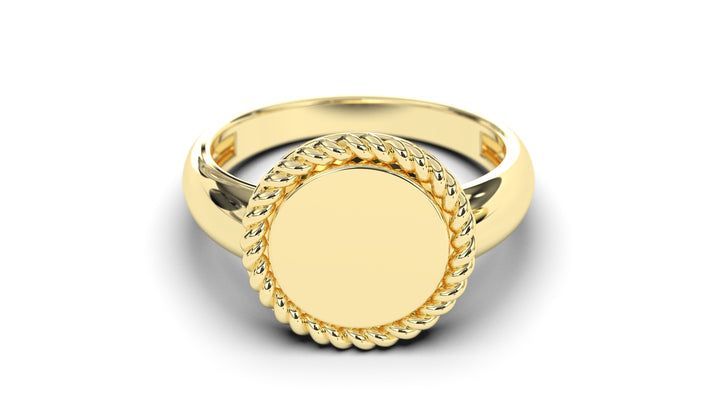 Signet Ring with Rope Design Element | Purity Motif III