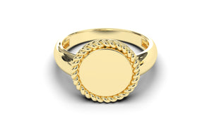 Signet Ring with Rope Design Element | Purity Motif III
