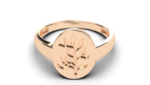Load image into Gallery viewer, Signet Ring with Tree Design | Purity Nature I
