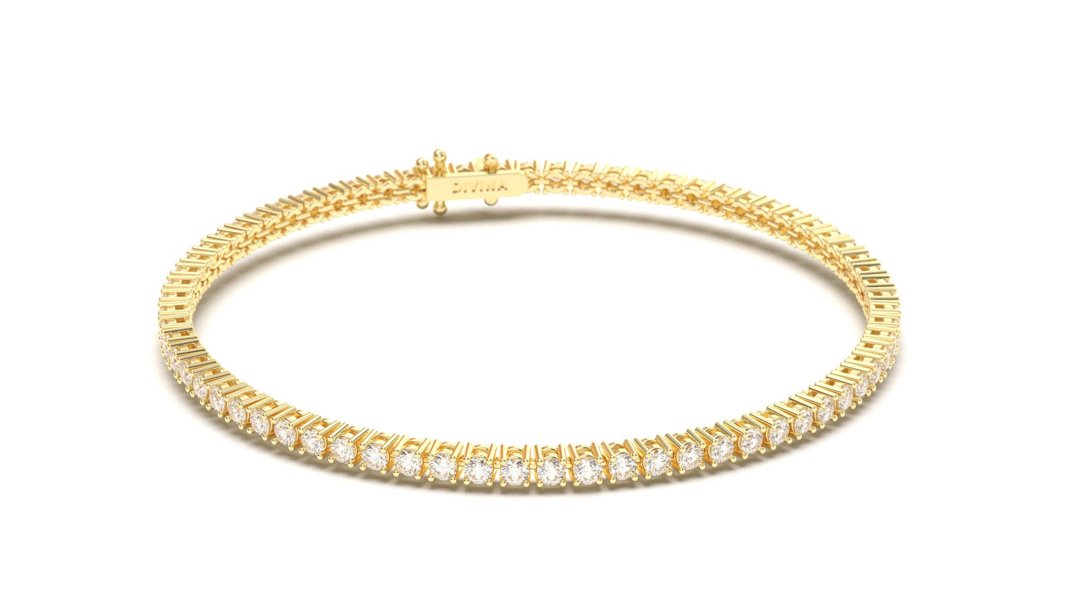 Tennis Bracelet with Round White Diamonds | Fête Jubilee I