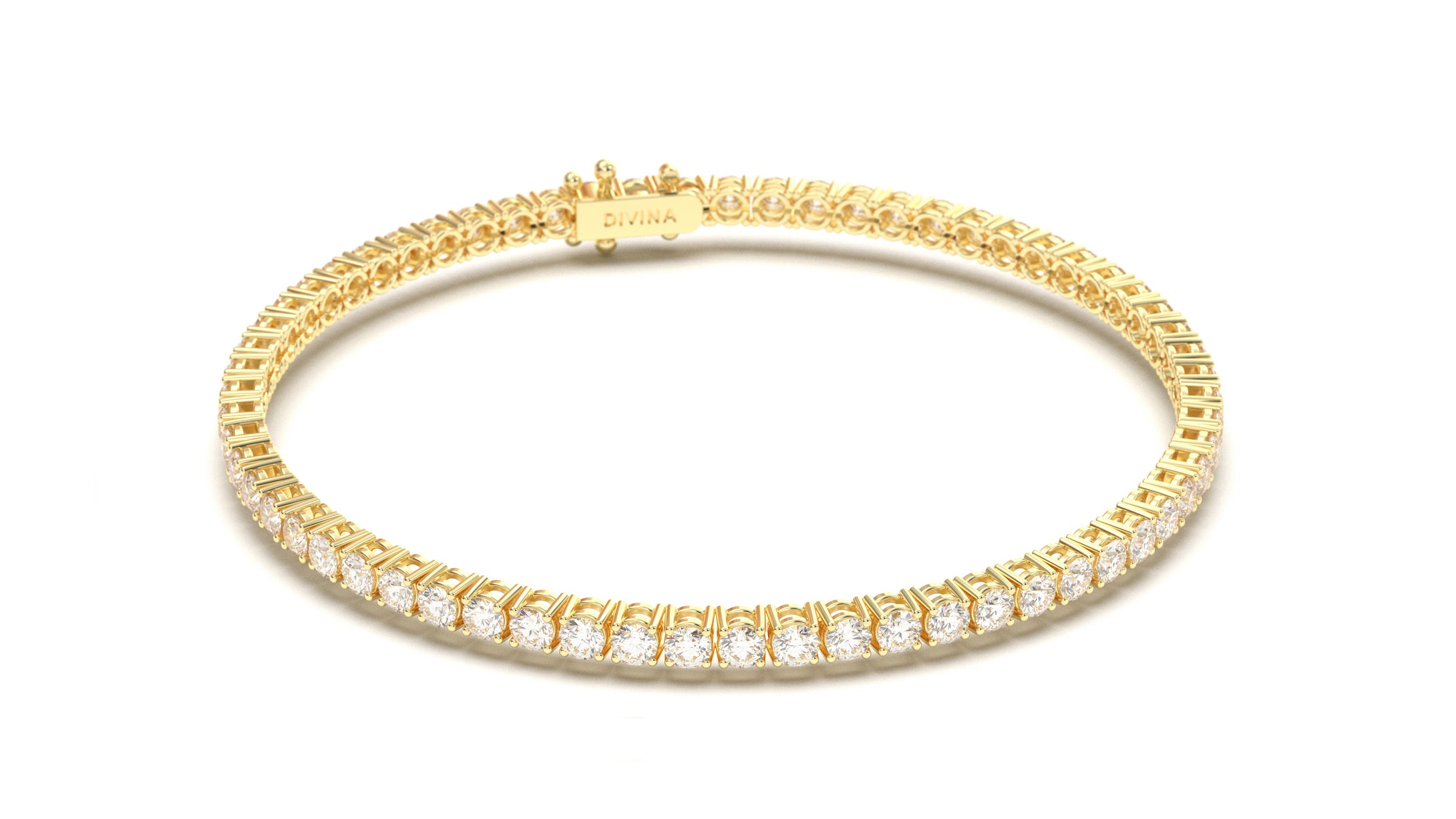 Tennis Bracelet with Round White Diamonds | Fête Jubilee II