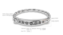 Load image into Gallery viewer, Braid Style Ring Set with Round Black Diamonds | Knots Twist XII

