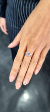 Load image into Gallery viewer, Trilogy 18K Pink Gold Ring with Lab Grown Diamonds and Pastel Pink Spinel
