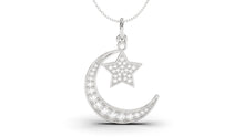 Load image into Gallery viewer, Crescent and Star Diamond Pendant | Islam I
