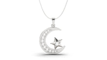 Load image into Gallery viewer, Star and Crescent Pendant with Diamonds | Islam II
