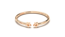 Load image into Gallery viewer, Stackable Ring with Open Design and Two Gold Stars Facing Each Other | Mix &amp; Match Solo I
