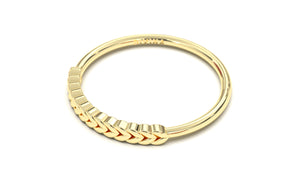 Ring with Two Third Braid Style Design Element | Mix & Match Solo X
