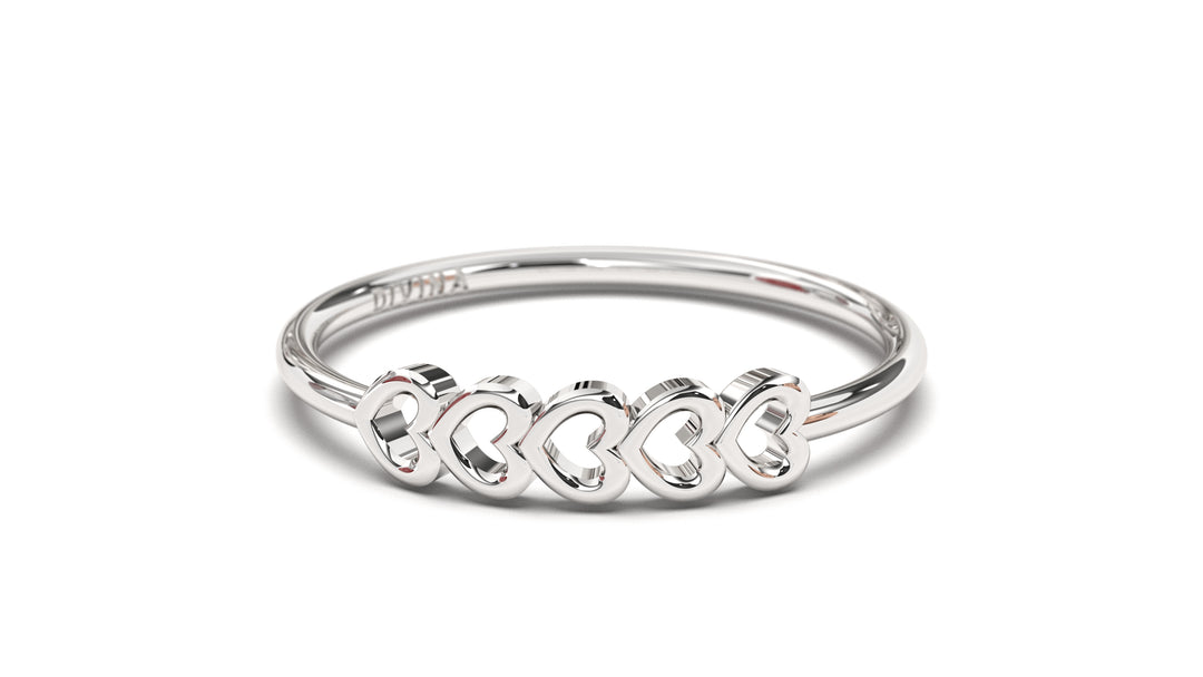 Stackable Ring with Hollow Heart Design | Mix & Match Solo XI