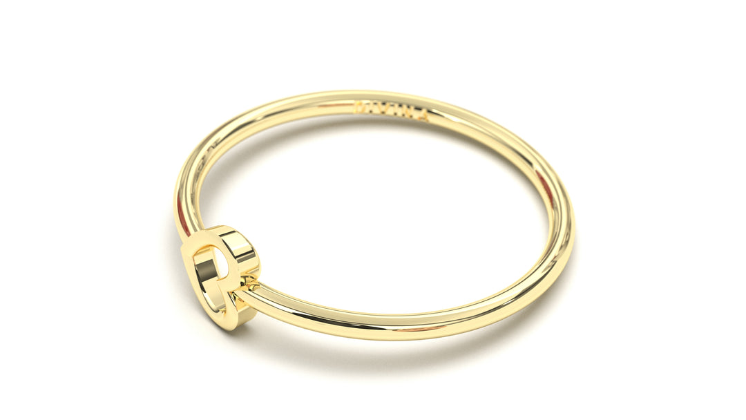 Ring with a Hollow Heart Design in the Center | Mix & Match Solo VII